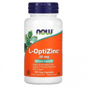 NOW Foods L-OptiZinc 高效能鋅 30毫克 100顆裝