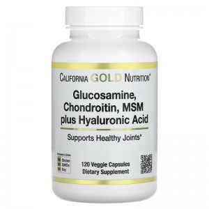 California Gold Nutrition Glucosamine Chondroitin MSM Plus Hyaluronic Acid 葡萄糖胺軟骨素 MSM 加透明質酸(玻尿酸) 120顆裝