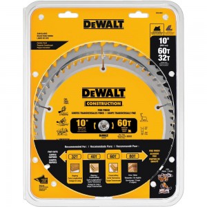 DEWALT DW3106P5 得偉 10吋雙鋸片組(60齒+32齒)